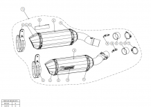 2x Akrapovic Slip-On Line Carbon Einddempers (L+R) met E-keur Kawasaki Z1000 SX 2014 > 2020