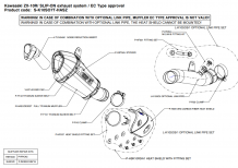 Akrapovic Slip-on Line Titanium Einddemper met E-keur Kawasaki ZX-10 R 2011 - 2015