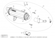 Akrapovic Slip-On Line RVS Einddemper met E-keur Yamaha X-MAX 250 2017 - 2020