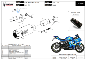 Mivv MK3 Carbon Einddemper zonder E-keur Suzuki GSX-R 1000 2017 > 2020