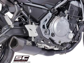 SC-Project Volledig 2-1 RVS Uitlaatsysteem Met SC1-R GT Titanium Matt Black Einddemper Euro4 Gekeurd KAWASAKI Z 650 2017 - 2019