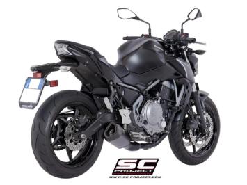 SC-Project Volledig 2-1 RVS Uitlaatsysteem Met SC1-R GT Titanium Matt Black Einddemper Euro4 Gekeurd KAWASAKI Z 650 2017 - 2019