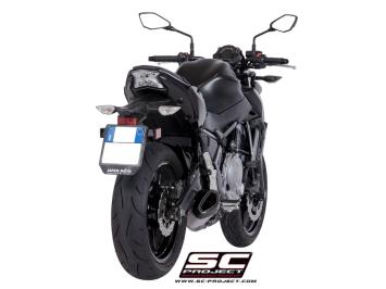SC-Project Volledig 2-1 RVS Uitlaatsysteem Met SC1-R GT Titanium Matt Black Einddemper Euro4 Gekeurd KAWASAKI Z 650 2017 - 2019