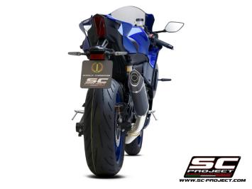 SC-Project Volledig 2-1 RVS Uitlaatsysteem Met SC1-S Carbon Einddemper Euro5 Gekeurd YAMAHA YZF R7 2021 - 2024