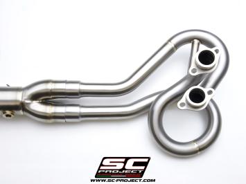 SC-Project Volledig 2-1 RVS Uitlaatsysteem Met SC1-R Titanium Einddemper Zonder E-keur YAMAHA T-MAX 560 2022 - 2024