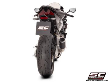 SC-Project Volledig 2-1 Titanium Uitlaatsysteem Met CR-T Carbon Einddemper Zonder E-keur APRILIA RS 660 2025