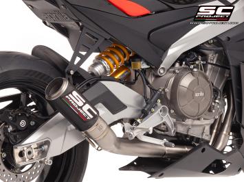 SC-Project Volledig 2-1 Titanium Uitlaatsysteem Met CR-T Carbon Einddemper Zonder E-keur APRILIA RS 660 2025