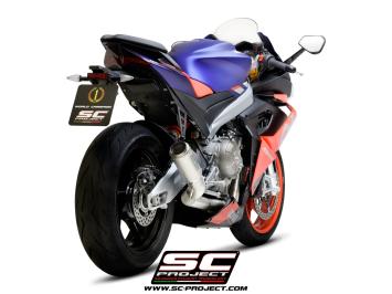 SC-Project Volledig 2-1 Titanium Uitlaatsysteem Met CR-T Titanium Einddemper Zonder E-keur APRILIA RS 660 2020 - 2024