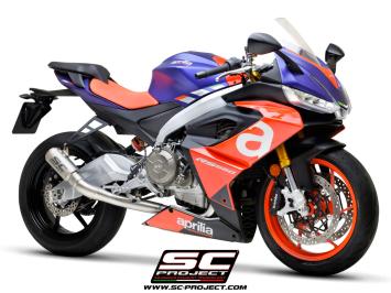 SC-Project Volledig 2-1 Titanium Uitlaatsysteem Met CR-T Titanium Einddemper Zonder E-keur APRILIA RS 660 2020 - 2024