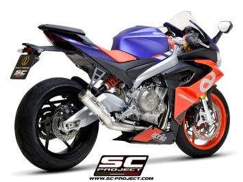 SC-Project Volledig 2-1 Titanium Uitlaatsysteem Met CR-T Titanium Einddemper Zonder E-keur APRILIA RS 660 2020 - 2024
