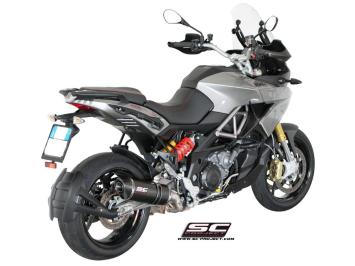 SC-Project Oval Carbon Slip-On Einddemper Met E-keur APRILIA CAPONORD 1200 2013 - 2016
