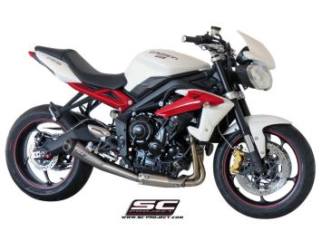 SC-Project Conic RVS Slip-On Einddemper Met E-keur TRIUMPH STREET TRIPLE 675 / R / RX 2013 - 2016