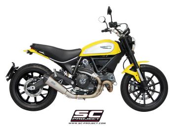 SC-Project Conic Titanium Slip-On Einddemper Met E-keur DUCATI SCRAMBLER 800 2015 - 2016