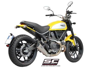 SC-Project Conic Titanium Slip-On Einddemper Met E-keur DUCATI SCRAMBLER 800 2015 - 2016