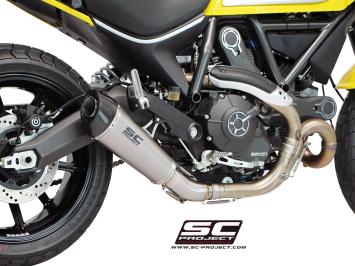 SC-Project Conic Titanium Slip-On Einddemper Met E-keur DUCATI SCRAMBLER 800 2015 - 2016