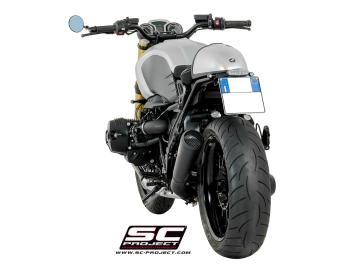 SC-Project Conico 70s RVS Matt Black Slip-On Einddemper Met E-keur BMW R NINE T 2014 - 2016