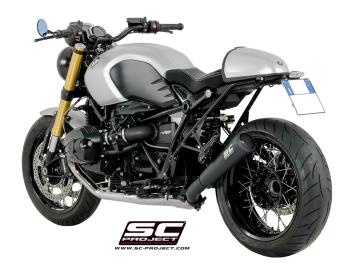 SC-Project Conico 70s RVS Matt Black Slip-On Einddemper Met E-keur BMW R NINE T 2014 - 2016
