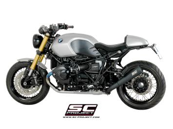 SC-Project Conico 70s RVS Matt Black Slip-On Einddemper Met E-keur BMW R NINE T 2014 - 2016