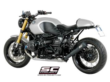 SC-Project Conico 70s RVS Matt Black Slip-On Einddemper Met E-keur BMW R NINE T 2014 - 2016