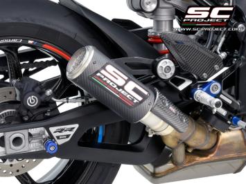 SC-Project CR-T Carbon With Stoneguard Grid Slip-On Einddemper Euro5 Gekeurd BMW S 1000 RR 2023 - 2024