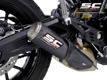 SC-Project CR-T Carbon With Stoneguard Grid Slip-On Einddemper Euro5 Gekeurd DUCATI SCRAMBLER 800 2023 - 2024