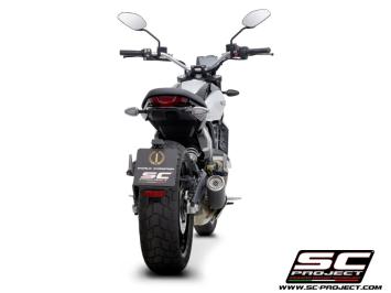 SC-Project CR-T Carbon With Stoneguard Grid Slip-On Einddemper Euro5 Gekeurd DUCATI SCRAMBLER 800 2023 - 2024