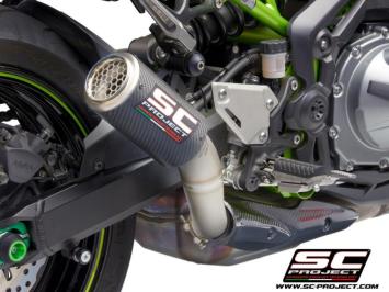 SC-Project CR-T Carbon With Stoneguard Grid Slip-On Einddemper Euro4 Gekeurd KAWASAKI Z 900 A2 2017 - 2020