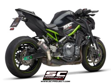 SC-Project CR-T Carbon With Stoneguard Grid Slip-On Einddemper Euro4 Gekeurd KAWASAKI Z 900 A2 2017 - 2020