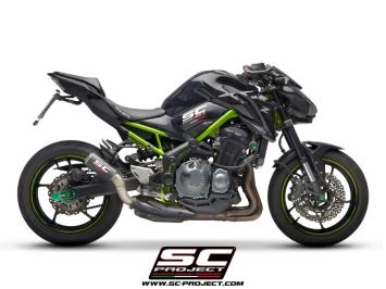 SC-Project CR-T Carbon With Stoneguard Grid Slip-On Einddemper Euro4 Gekeurd KAWASAKI Z 900 A2 2017 - 2020