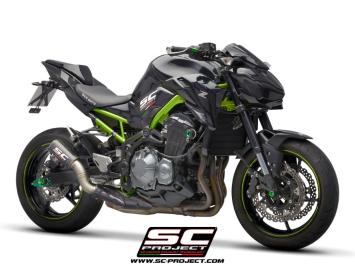SC-Project CR-T Carbon With Stoneguard Grid Slip-On Einddemper Euro4 Gekeurd KAWASAKI Z 900 A2 2017 - 2020