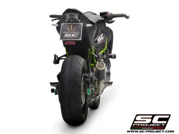 SC-Project CR-T Carbon With Stoneguard Grid Slip-On Einddemper Euro4 Gekeurd KAWASAKI Z 900 A2 2017 - 2020