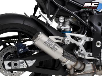 SC-Project CR-T Titanium With Stoneguard Grid Slip-On Einddemper Zonder E-keur BMW M 1000 R 2023 - 2024