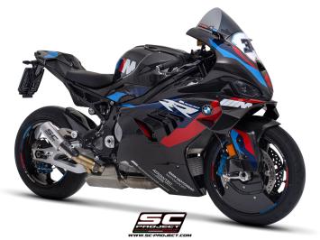 SC-Project CR-T Titanium With Stoneguard Grid Slip-On Einddemper Euro5 Gekeurd BMW M 1000 RR 2020 - 2024