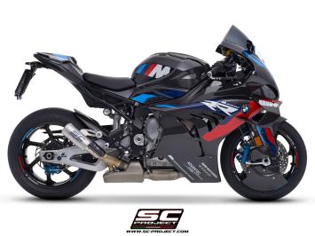 SC-Project CR-T Titanium With Stoneguard Grid Slip-On Einddemper Euro5 Gekeurd BMW M 1000 RR 2020 - 2024