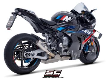 SC-Project CR-T Titanium With Stoneguard Grid Slip-On Einddemper Euro5 Gekeurd BMW M 1000 RR 2020 - 2024
