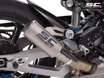 SC-Project CR-T Titanium With Stoneguard Grid Slip-On Einddemper Euro5 Gekeurd BMW M 1000 RR 2020 - 2024