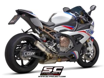 SC-Project CR-T Titanium With Stoneguard Grid Slip-On Einddemper Euro4 Gekeurd BMW S 1000 RR 2019 - 2020
