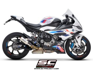 SC-Project CR-T Titanium With Stoneguard Grid Slip-On Einddemper Zonder E-keur BMW S 1000 RR 2025
