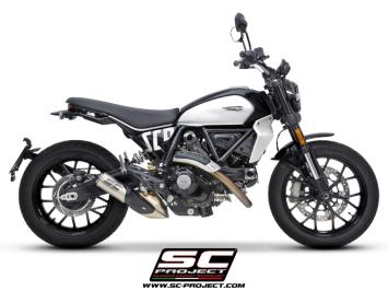 SC-Project CR-T Titanium With Stoneguard Grid Slip-On Einddemper Euro5 Gekeurd DUCATI SCRAMBLER 800 2023 - 2024