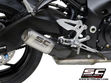 SC-Project CR-T Titanium With Stoneguard Grid Slip-On Einddemper Euro5 Gekeurd SUZUKI GSX-S 950 2021 - 2023
