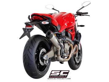 SC-Project Conic Titanium Einddemper met E-keur Ducati Monster 821 2014 - 2017