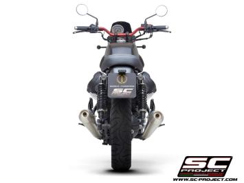 SC-Project Dubbele Conico Racer RVS Slip-On Einddemper Euro4 Gekeurd MOTO GUZZI V7 III 2017 - 2020