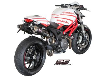 SC-Project Dubbele GP Carbon Slip-On Einddemper Met E-keur DUCATI MONSTER 796 2010 - 2014