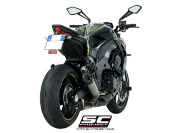 SC-Project Dubbele S1 Titanium Slip-On Einddemper Euro4 Gekeurd KAWASAKI Z 1000 2017 - 2020