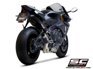 SC-Project GP70-R Carbon With De-cat Linkpipe Slip-On Einddemper Zonder E-keur YAMAHA YZF R1 / R1M 2017 - 2019