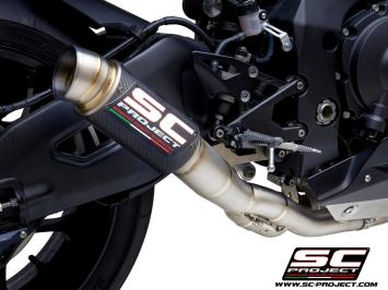 SC-Project GP70-R Carbon With De-cat Linkpipe Slip-On Einddemper Zonder E-keur YAMAHA YZF R1 / R1M 2017 - 2019