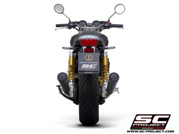SC-Project Conic 70's RVS Black Dubbele Einddemper met E-keur Honda CB 1100 / RS / EX 2017 - 2020