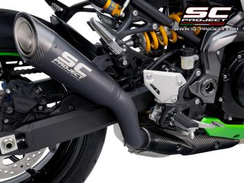 SC Project S1 Titanium Black Einddemper met E-keur Kawasaki Z900 2020 - 2023