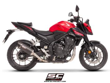 SC-Project Oval Carbon Slip-On Einddemper Euro5+ Gekeurd HONDA CB 500 HORNET 2024 - 2025