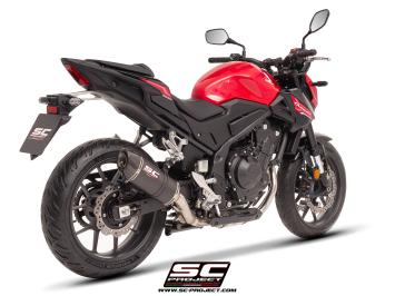 SC-Project Oval Carbon Slip-On Einddemper Euro5+ Gekeurd HONDA CB 500 HORNET 2024 - 2025